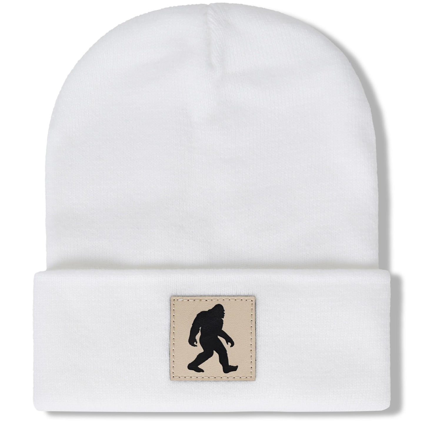 Bigfoot Beanie for Men - Sasquatch Hat Winter Knit Cuffed Beanie for Women - Bigfoot Gifts for Christmas & New Year