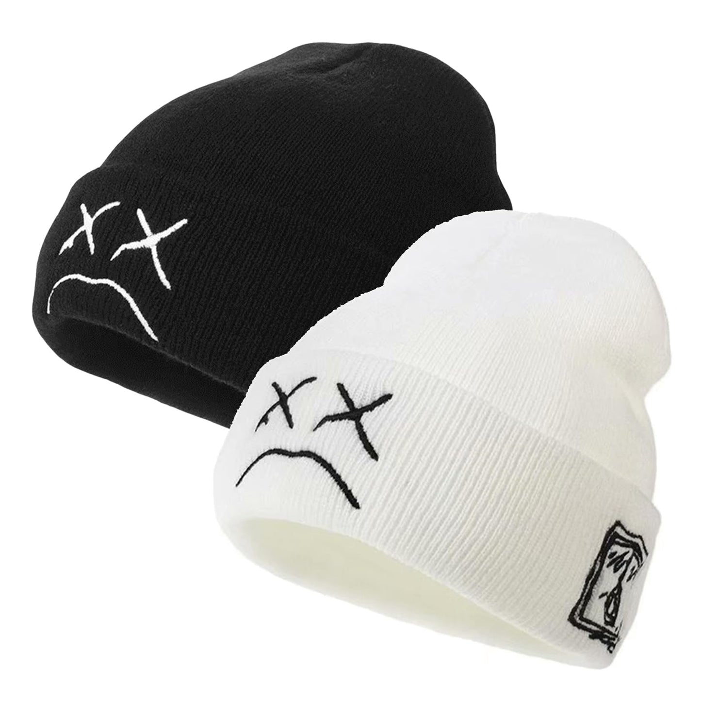 Fashion Beanie for Men Beanies Women,Warm Winter Hats for Men Embroidery Unisex Knit Hat Skull Cap