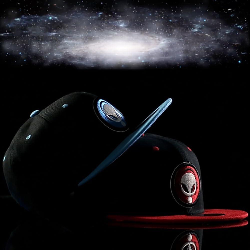 Alien Snapback Hats for Men, Women, Big Boys, Flat Bill Hats for Men - Large:23-24.5, Medium:21-23 Upgraded Snapback Closure