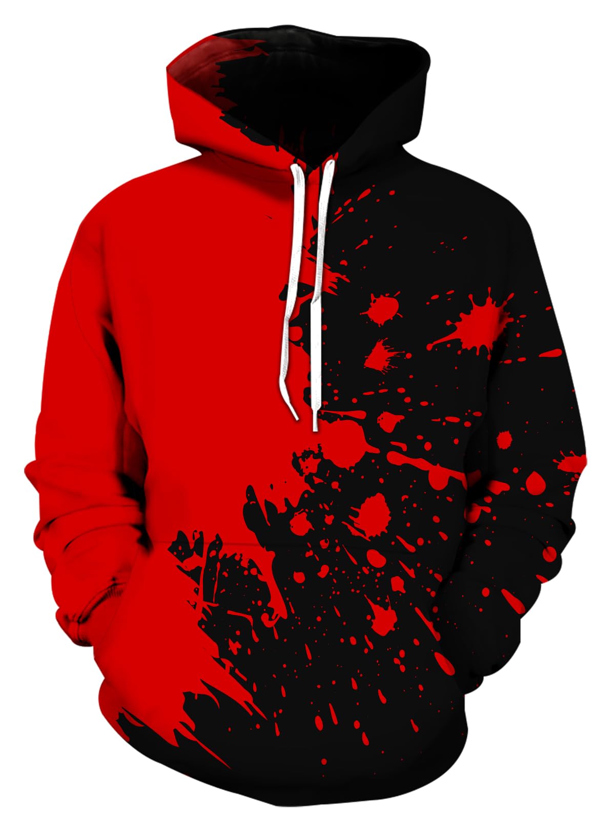 wangstar Graphic Hoodies for Men Sweatshirts Gifts Xmas Rapper Cool Things Novelty Stuff Black Red Pullover Hoodie Adult