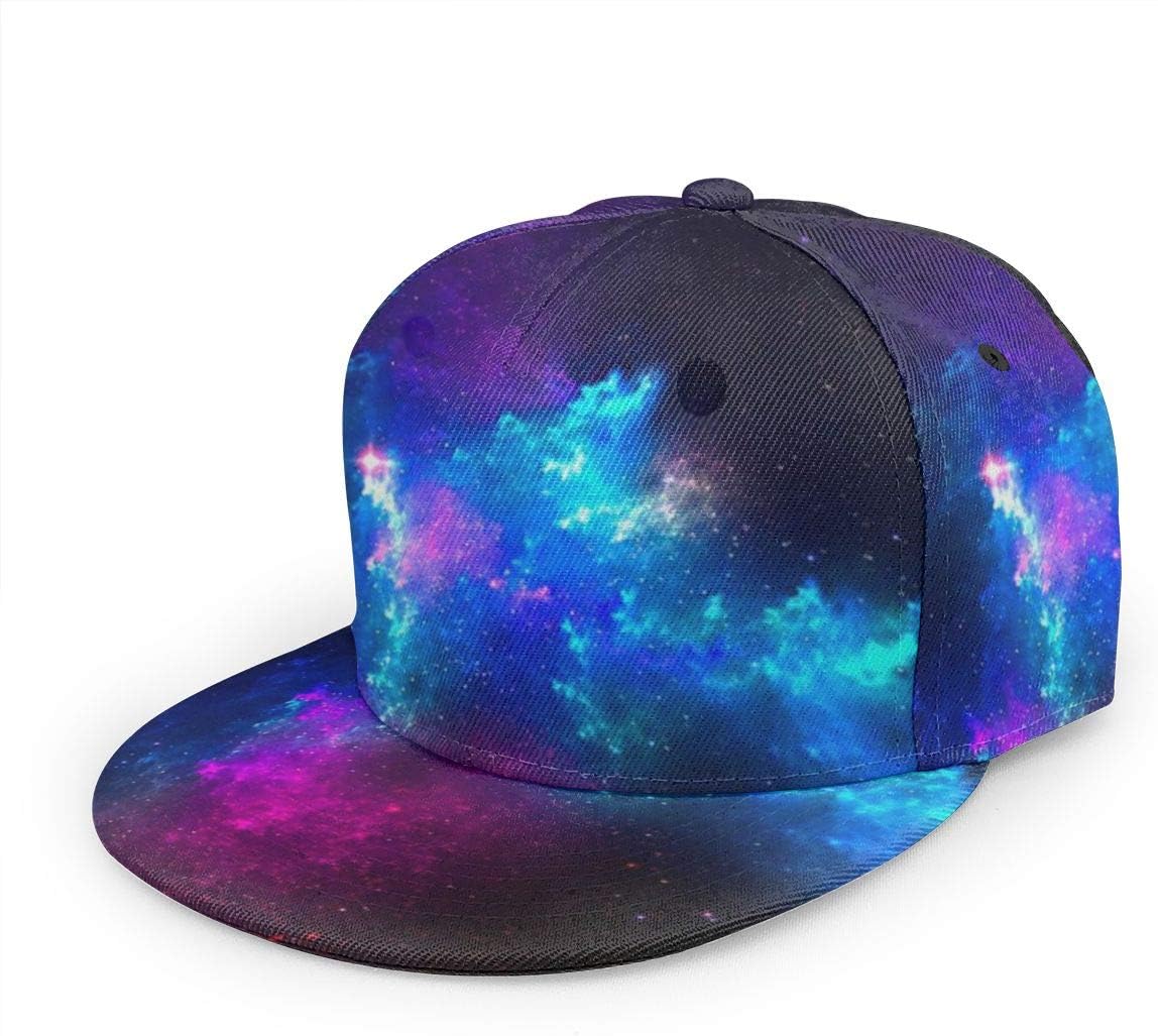 Baseball Cap Men Women - Rainbow Tie Dye Adjustable 3D Printed Snapback Flat Bill Hip Hop Hat