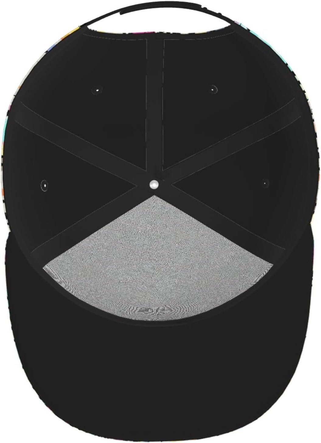 Graffiti Art Baseball Cap,Funny Print Adjustable Flat Bill Brim Cap Hip Hop Hat Baseball Cap for Men Women