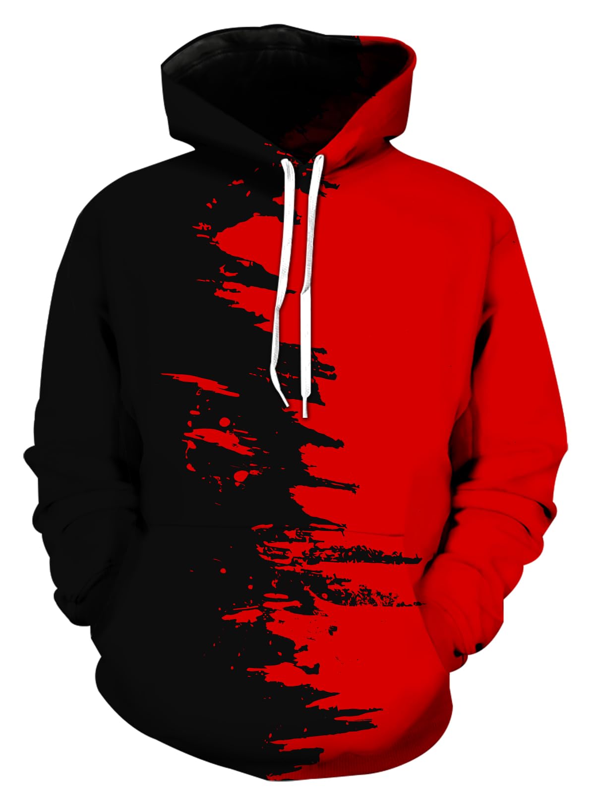 wangstar Graphic Hoodies for Men Sweatshirts Gifts Xmas Rapper Cool Things Novelty Stuff Black Red Pullover Hoodie Adult