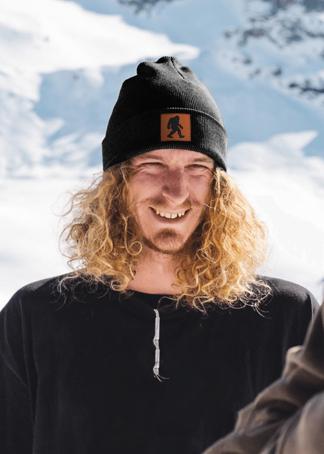 Bigfoot Beanie for Men - Sasquatch Hat Winter Knit Cuffed Beanie for Women - Bigfoot Gifts for Christmas & New Year