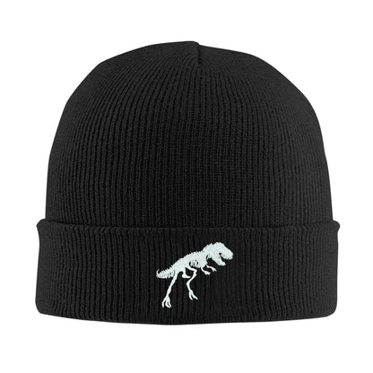 Fish Embroidery Beanie Hat Winter Warm Knit Cuffed Skull Cap for Women Men