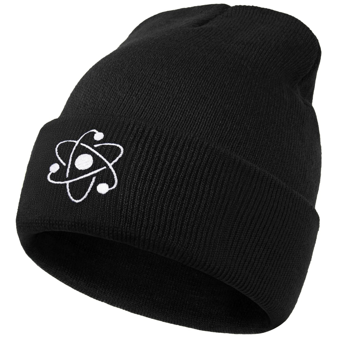 Funny Alien Beanie Hat with Big Eyes - Cuffed Cool Graphic Beanies Knit Winter Hats Warm Soft Stretchy Daily Cap