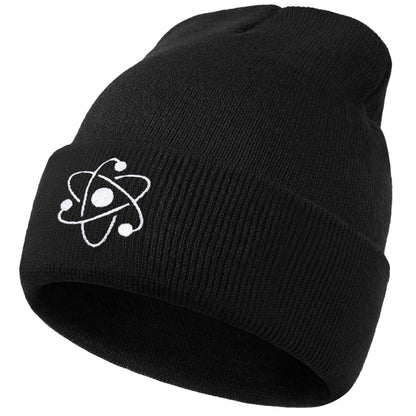 Funny Alien Beanie Hat with Big Eyes - Cuffed Cool Graphic Beanies Knit Winter Hats Warm Soft Stretchy Daily Cap