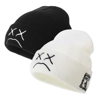 Fashion Beanie for Men Beanies Women,Warm Winter Hats for Men Embroidery Unisex Knit Hat Skull Cap