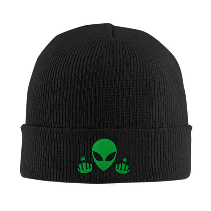 Fish Embroidery Beanie Hat Winter Warm Knit Cuffed Skull Cap for Women Men