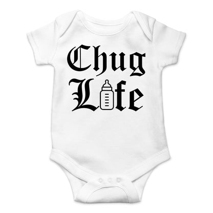 AW Fashions Chug Life Baby Bodysuit Funny, Cute, and Comfortable Infant Apparel - Trendy Newborn Clothing