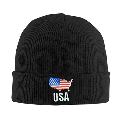 Fish Embroidery Beanie Hat Winter Warm Knit Cuffed Skull Cap for Women Men