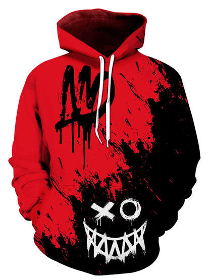 wangstar Graphic Hoodies for Men Sweatshirts Gifts Xmas Rapper Cool Things Novelty Stuff Black Red Pullover Hoodie Adult