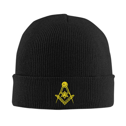 Fish Embroidery Beanie Hat Winter Warm Knit Cuffed Skull Cap for Women Men