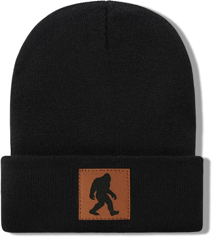 Bigfoot Beanie for Men - Sasquatch Hat Winter Knit Cuffed Beanie for Women - Bigfoot Gifts for Christmas & New Year