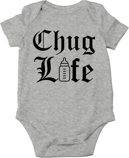 AW Fashions Chug Life Baby Bodysuit Funny, Cute, and Comfortable Infant Apparel - Trendy Newborn Clothing