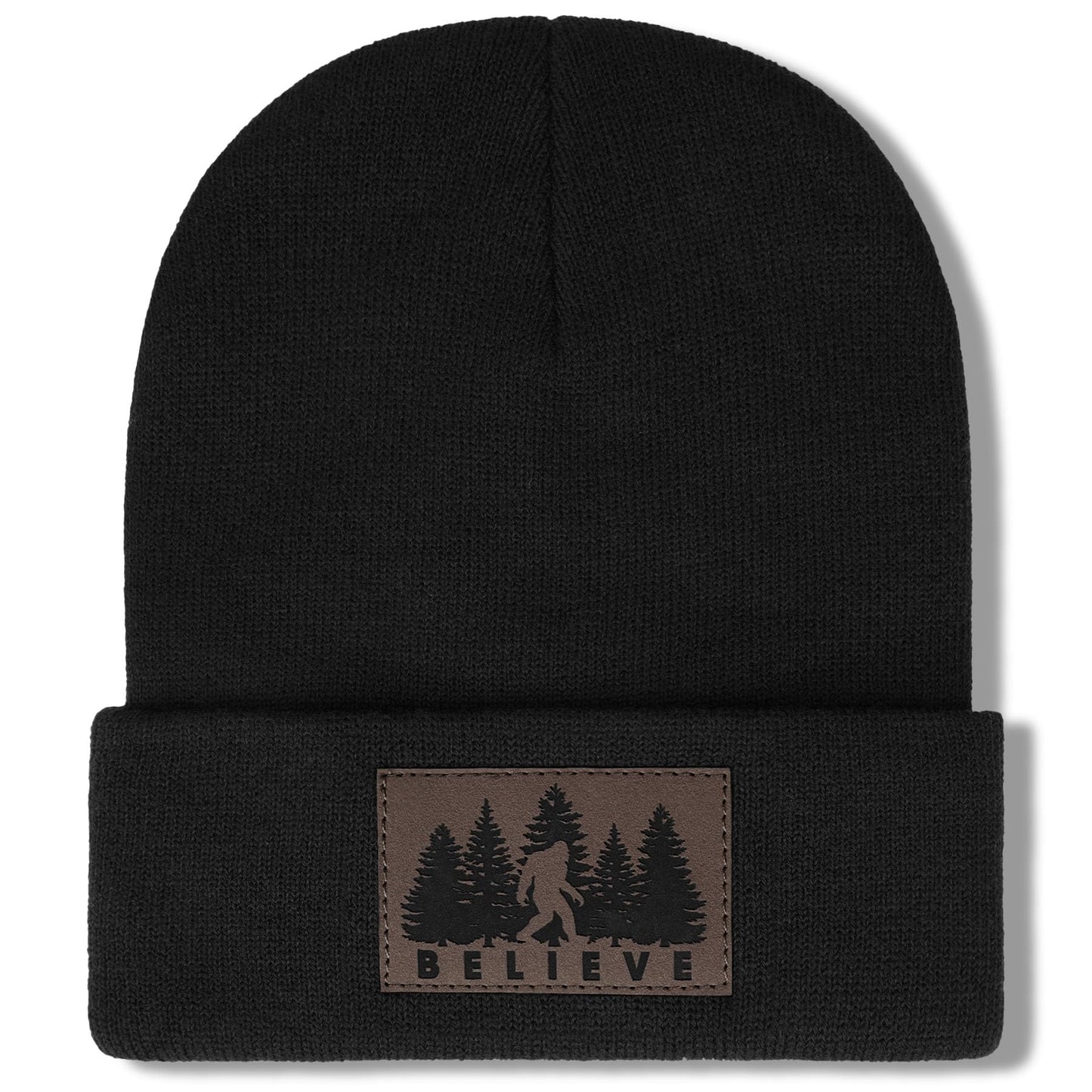 Bigfoot Beanie for Men - Sasquatch Hat Winter Knit Cuffed Beanie for Women - Bigfoot Gifts for Christmas & New Year