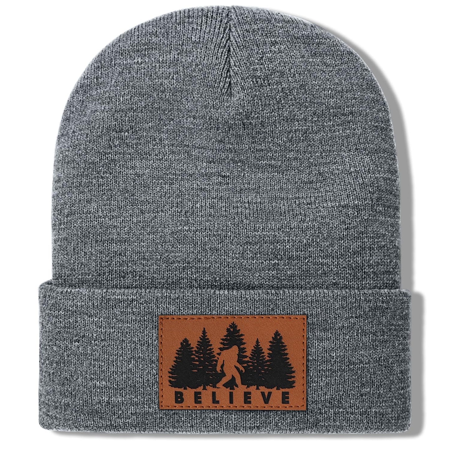 Bigfoot Beanie for Men - Sasquatch Hat Winter Knit Cuffed Beanie for Women - Bigfoot Gifts for Christmas & New Year