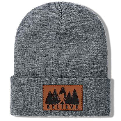 Bigfoot Beanie for Men - Sasquatch Hat Winter Knit Cuffed Beanie for Women - Bigfoot Gifts for Christmas & New Year