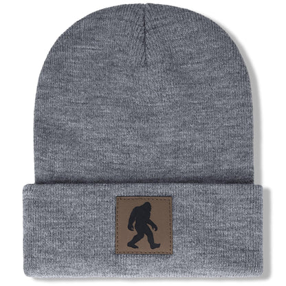 Bigfoot Beanie for Men - Sasquatch Hat Winter Knit Cuffed Beanie for Women - Bigfoot Gifts for Christmas & New Year