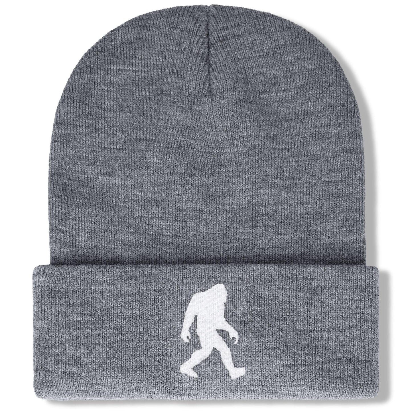 Bigfoot Beanie for Men - Sasquatch Hat Winter Knit Cuffed Beanie for Women - Bigfoot Gifts for Christmas & New Year